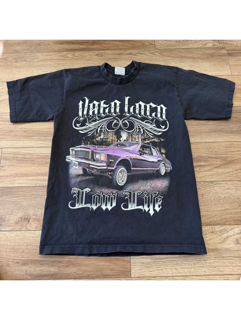 Vtg Pro Club Super Heavy Lowrider Shirt Large Vato Loco Chevy Monte Carlo
